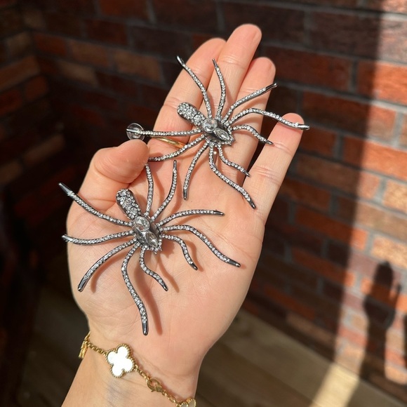 ZARA SPIDER RHINESTONE EARRINGS - Picture 8 of 10